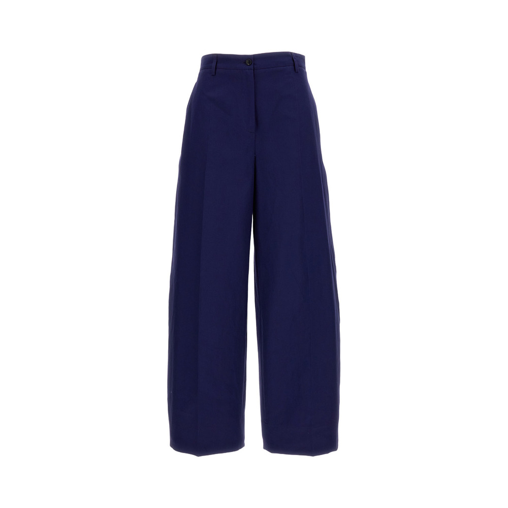 ALBERTO BIANI Wide-Leg Cotton Trousers